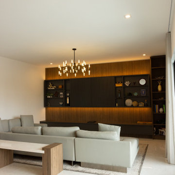 Modern Architectural Millwork Feature TV Wall