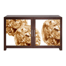 Sepia Peony Cabinet - Buffets And Sideboards