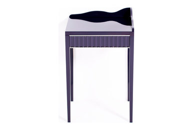 Bedside Table fluted version with handed upstand