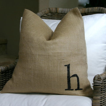 Burlap pillows
