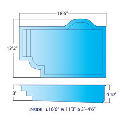 Oasis by Alaglas - Medium Fiberglass Pool - Outdoor Products