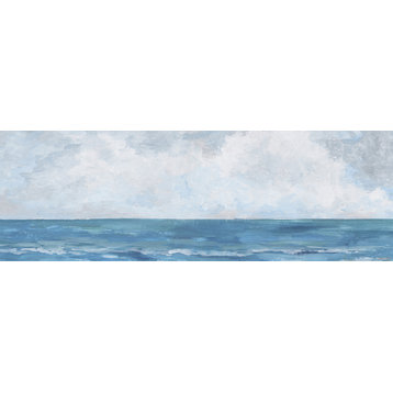 "Unending Sea" Painting Print on Wrapped Canvas, 15"x5"