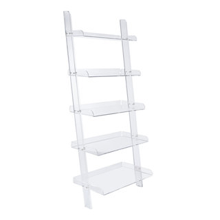 Clear Acrylic ladder bookcase