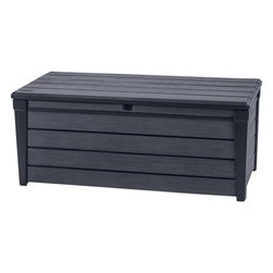 Coffre de jardin r&eacute;sine Brushwood gris - Deck Boxes And Storage
