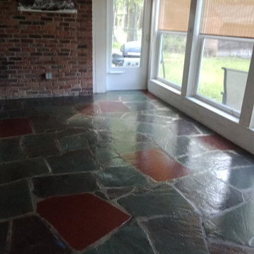 Flagstone floor