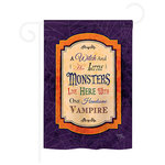 Breeze Decor - Halloween Wicked & Handsome 2-Sided Impression Garden Flag - Size: 13 Inches By 18.5 Inches - With A 3" Pole Sleeve. All Weather Resistant Pro Guard Polyester Soft to the Touch Material. Designed to Hang Vertically. Double Sided - Reads Correctly on Both Sides. Original Artwork Licensed by Breeze Decor. Eco Friendly Procedures. Proudly Produced in the United States of America. Pole Not Included.