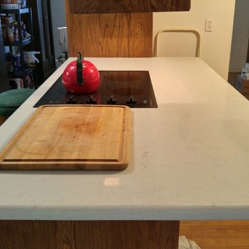 London Grey Caesarstone with Stainless Steel Backsplash