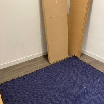 IKEA Pax System with Hasvik Sliding Doors Assembly in a Tight Space - Toronto Co