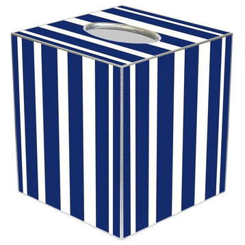 TB8416 - Navy Stripe Tissue Box Cover