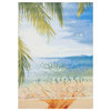 Safavieh Barbados Collection BAR515 Indoor-Outdoor Rug, Gold/Blue, 6'6"x9'4"