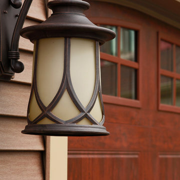 Exterior Light and Garage Door Detail
