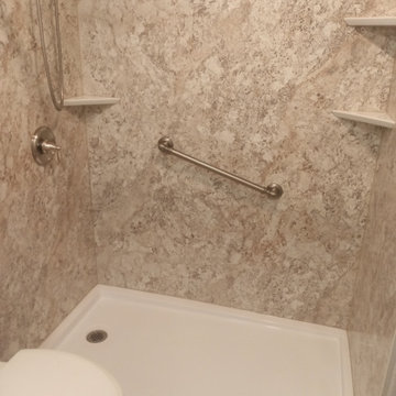 Spring Carnival Laminate shower w/ 3.5" high Shower pan