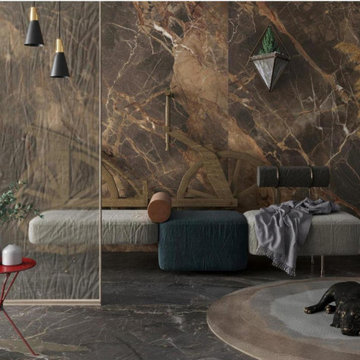 Illusion Brown Sintered Stone for Living Room