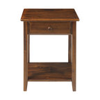 Night Owl Night Stand With Usb Port-Warm Brown
