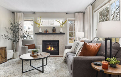 New This Week: 4 Stylish Living Rooms Arranged Around a Fireplace