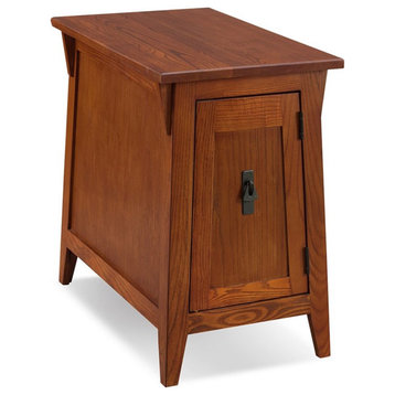 Catania Modern / Contemporary Mission Cabinet Wood End Table in Brown/Russet