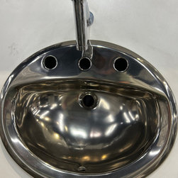 20.5&rdquo; x 17&rdquo; Metallic drop-in sink - Bathroom Sinks