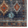 Jaipur Living Dez Indoor/Outdoor Tribal Blue/Orange Rug, 2'6"x8' Runner