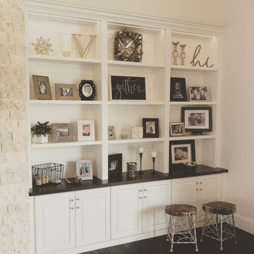 Erie Built-In Near Fireplace