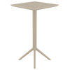 Sky Square Folding Bar Table 24 inch Taupe