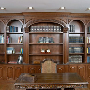 Photo of a mediterranean home office and library in Baltimore.