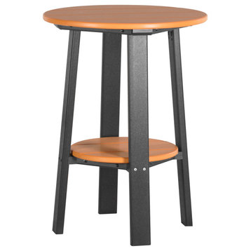 Poly Deluxe 28" End Table, Tangerine & Black
