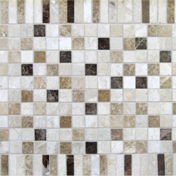 Travertine Polished Marble Blend - Ready to Finish Tile Palette - Tile