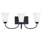 Livex Lighting - Ridgedale Bath Light, Black - Bring a simple, yet eye-catching style into your home with this lovely bathroom light. The geometric design will add interest to hallways and bathrooms. Painted in a black finish, this design will bring light for years to come.�
