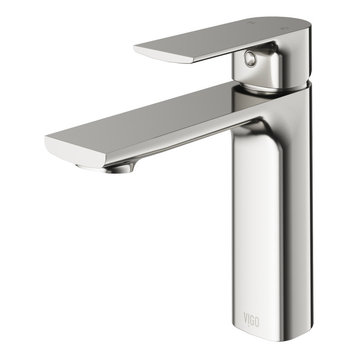 VIGO Davidson Single Hole Bathroom Faucet, Brushed Nickel