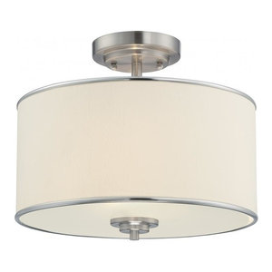 10 Circle Contemporary Ceiling Mount Satin Nickel