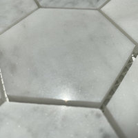 Carrara White Venato Marble 3" Hexagon Mosaic Wall Floor Tile Polished, 1 sheet