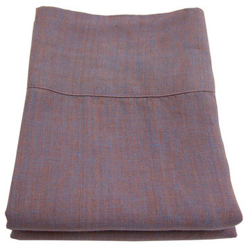 Linen Pillowcase Set of 2, Copper Plum 39"x20" King Size