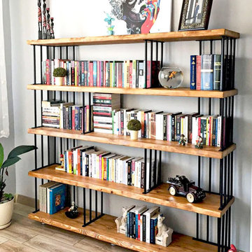 Fargo Solid Pine Wood Bookcase | Wide Rustic Open Shelf Design