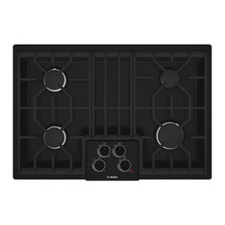 Bosch 500 Series 30" Gas Cooktop, Black | NGM5064UC - Cooktops