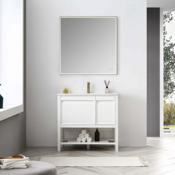 Glossy White Luxury Vanity Set