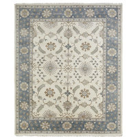 UMBRIA Hand Made Wool Area Rug, Blue, 8'x10'