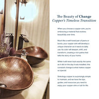 Seville Aged Copper 20" Oval Drop-In Bath Sink with Ashfield Faucet Kit