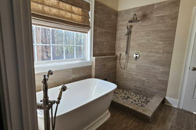 Inspiration for a rustic bathroom remodel