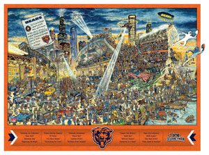 NFL Chicago Bears Wooden Joe Journeyman Puzzle