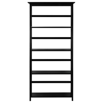 0Montego 5-Shelf Bookcase-Black