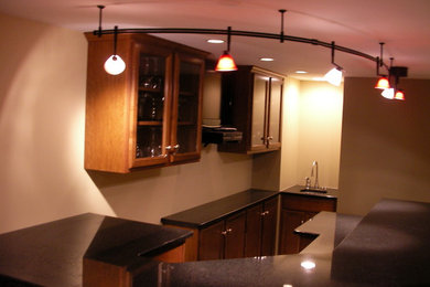 Inspiration for a modern basement remodel in Philadelphia
