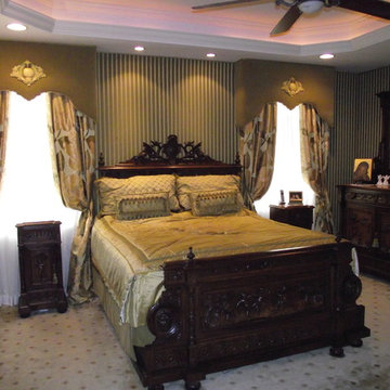 Master Bedroom with upholstered walls