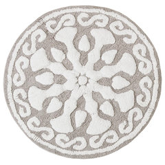 Madison Park Evan Cotton Tufted Bath Rug 24x40 in Taupe