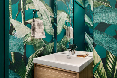Powder room - contemporary powder room idea in San Francisco