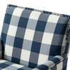 Herrera Classic Armchair With Pattern, Buffalo Navy