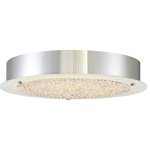 Quoizel - Quoizel PCBZ1616C LED Flush Mount Blaze Polished Chrome - A simple yet stunning flush mount, the Blaze series is modern and sleek. The shimmering crystals ``float`` on a disk on glass that is frosted on the perimeter to enhance the striking design. The Polished Chrome finish on the base and accents add the perfect finishing touch.