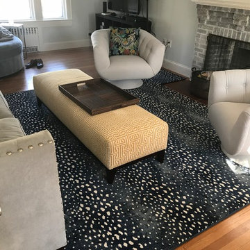 Indigo Deerfield Print - Area Rug