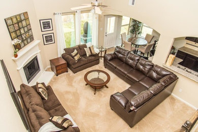 Elegant living room photo in Houston