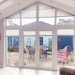 Gable pleated blinds for apex windows fitted in Swords, Dublin - Products