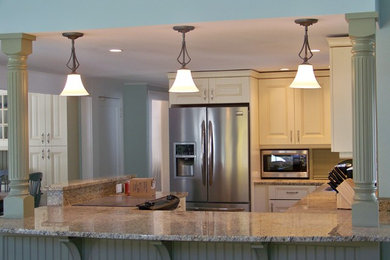 Small elegant kitchen photo in Portland Maine